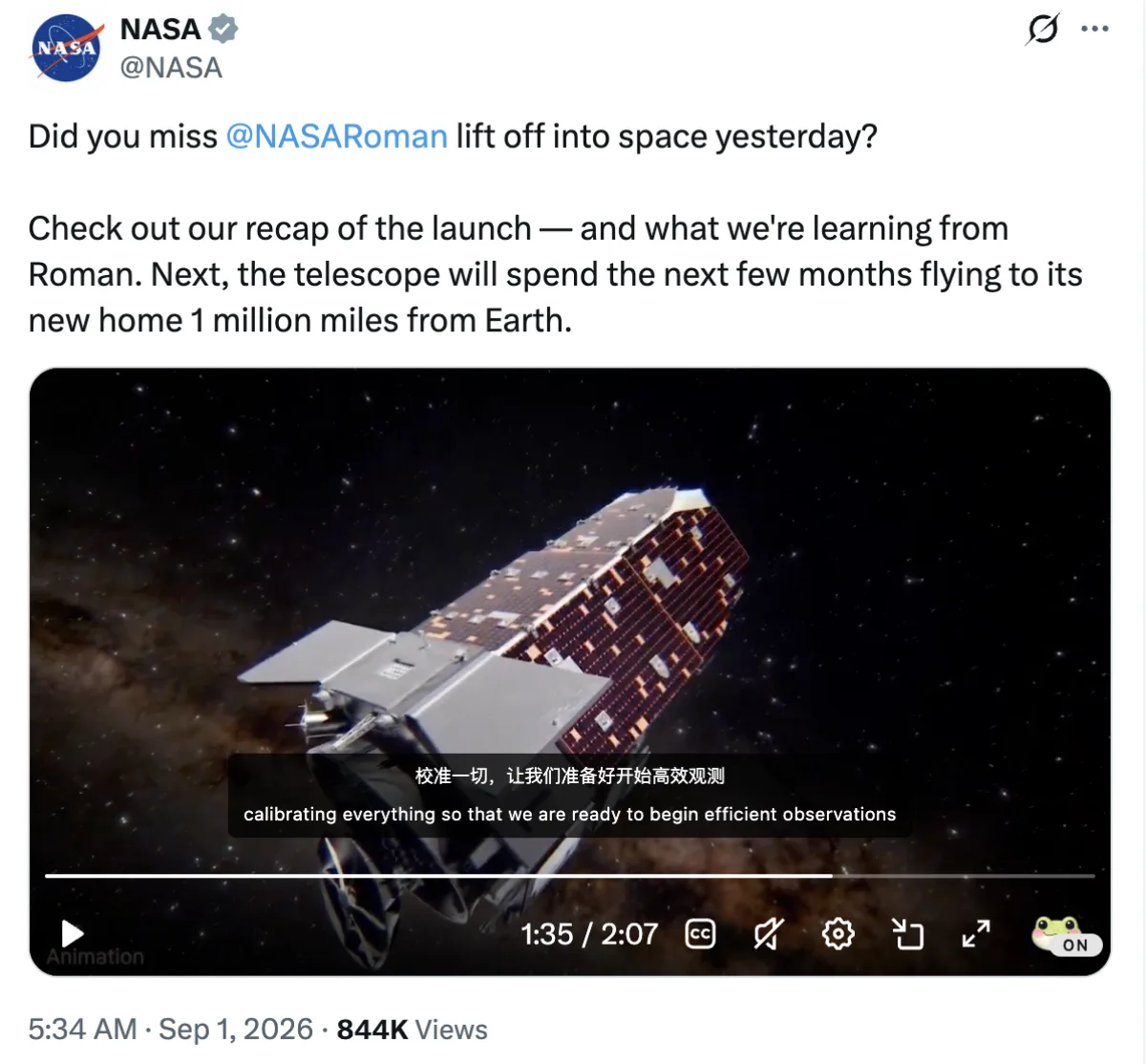 X 上一条视频的陪读蛙双语字幕